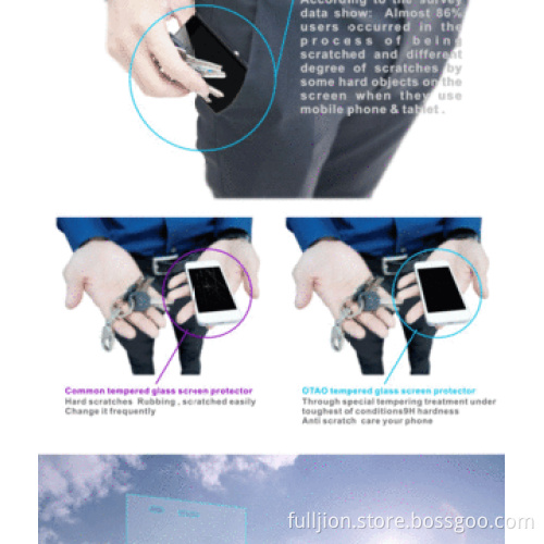 Anti-crack 0.33mm right angle tempered glass screen for Xiaomi Mi3